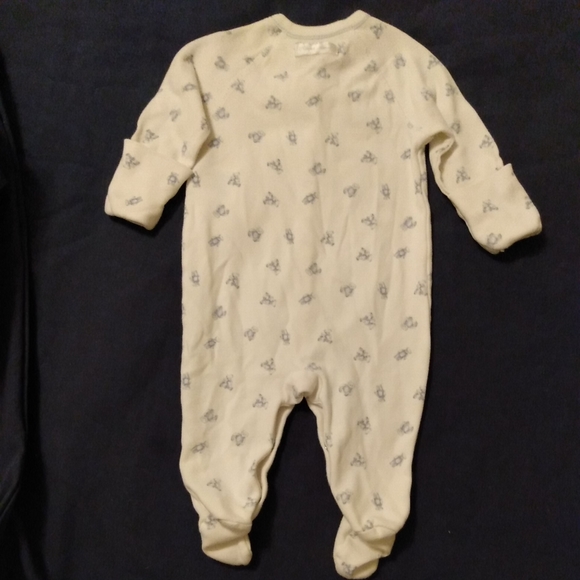 Polo Ralph Lauren Baby Boy Layette Collection Blue Footed Pajamas Coverall 3 Mos - Picture 9 of 10